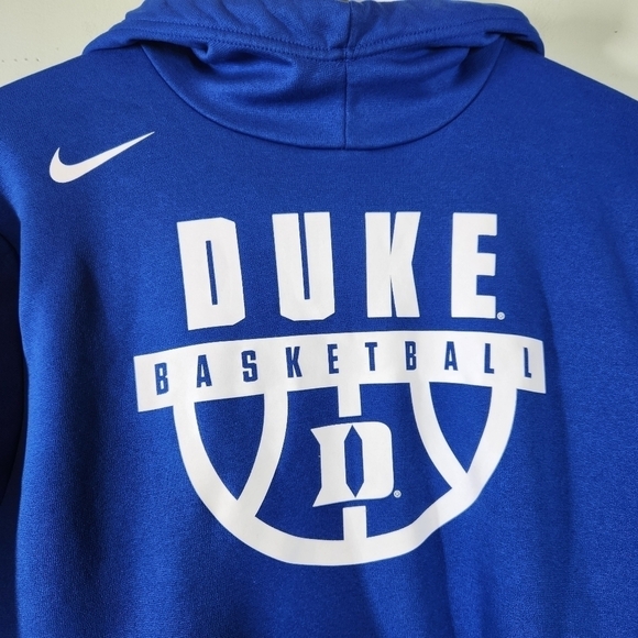 Duke Nike Dri Fit Mens Basketball Drop Circuit Pullover Hoodie Blue, sz Lg - Picture 3 of 10